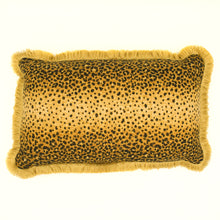 Leopard Print Linen Oblong cushion