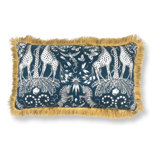 Navy Giraffe Wonderland Cushion